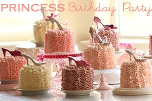 Princess Party Ruffle Cakes