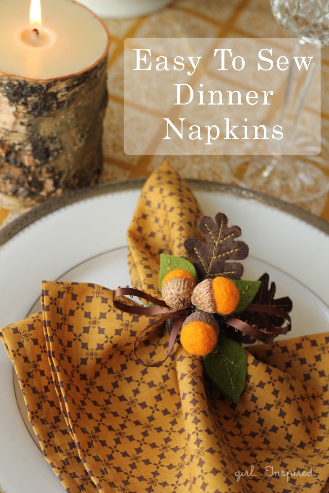 How to Sew Dinner Napkins
