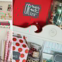 A wrapping and Holiday organization station.