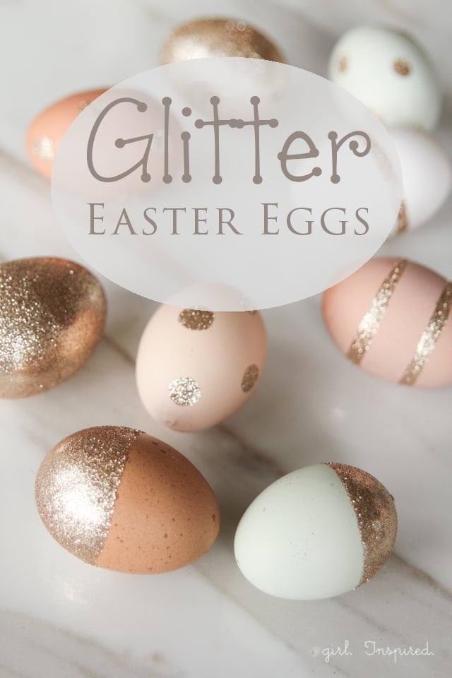 gorgeous Glitter Easter Eggs
