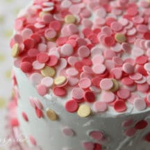 Confetti Cake - make your own edible confetti to decorate home-made or store-bought cakes! Simple and so pretty!