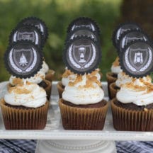 S'Mores Party - "s'mores" cupcakes and printable cupcake toppers