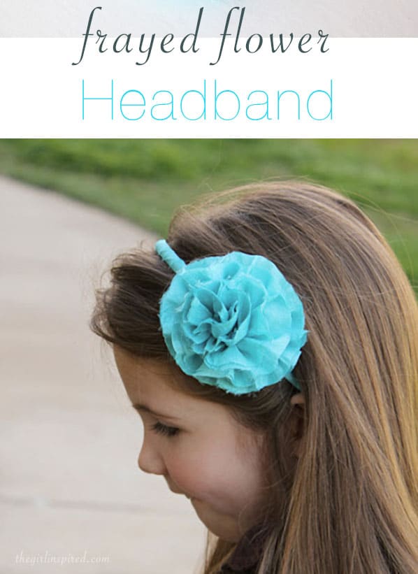 Frayed Flower Headband - this style fabric flower would be cute on a headband or as a brooch, even on a bag!