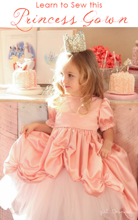 Princess Gown Tutorial - learn how to sew the skirt for a gorgeous princess gown!