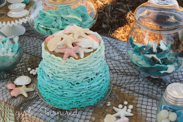 Fish Net Decoration Ideas  Mermaid theme birthday, Little mermaid birthday,  Mermaid theme birthday party
