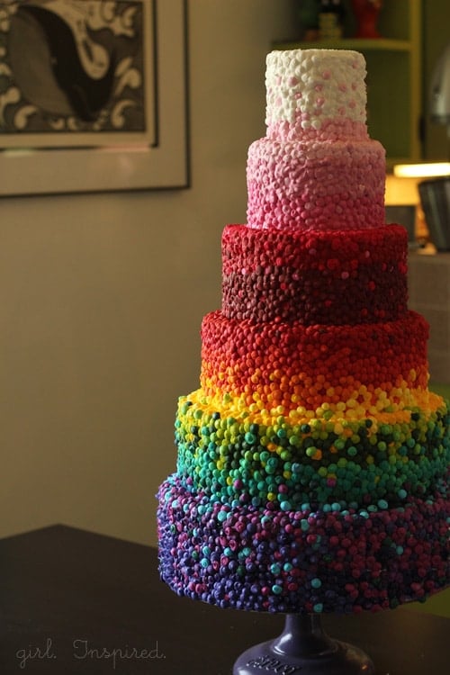 Six Layer Rainbow Cake 