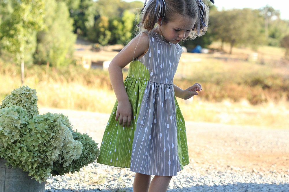 Color Block Dress with Modern Yardage Fabric