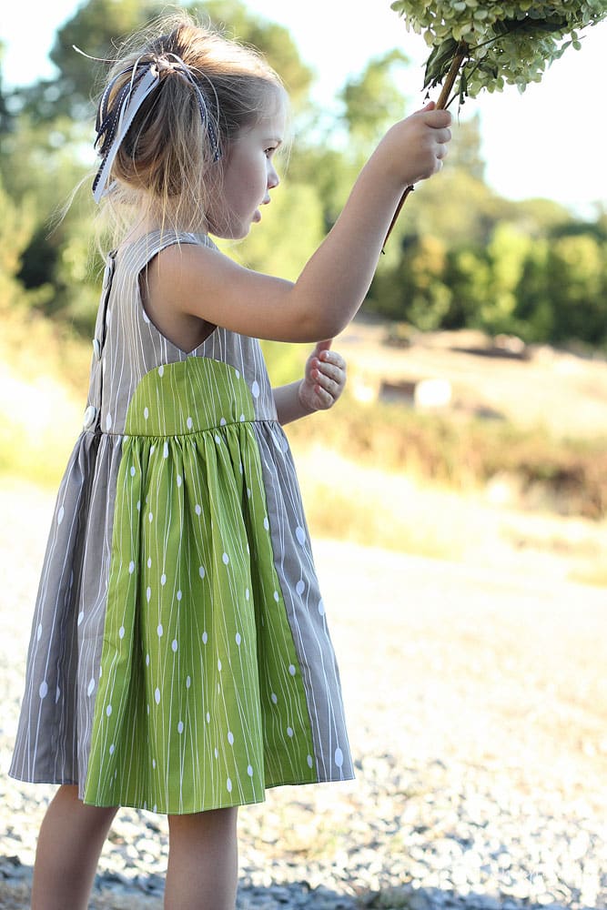 Color Block Dress with Modern Yardage Fabric