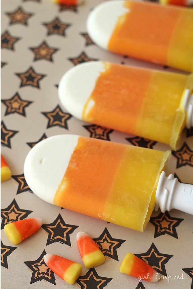 Candy Corn Popsicles - healthy and fun!
