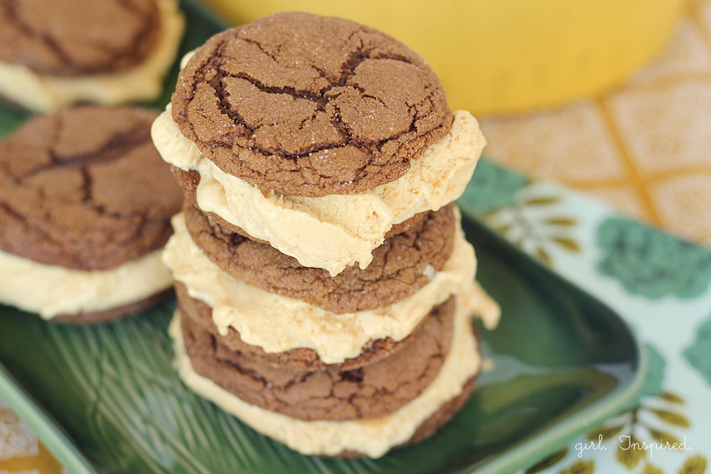 Gingerbread Cookie Recipe for Gingerbread Pumpkin ice cream sandwiches