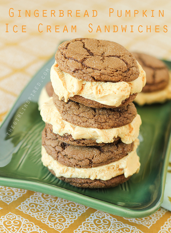 Gingerbread Cookie Recipe for Gingerbread Pumpkin ice cream sandwiches