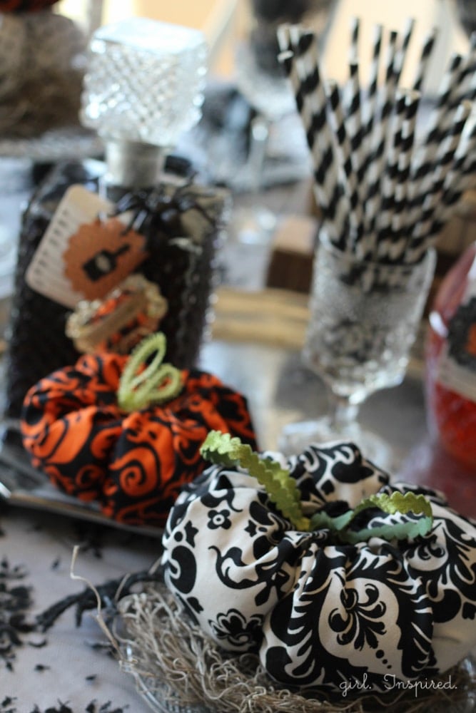 No Sew Fabric Pumpkins