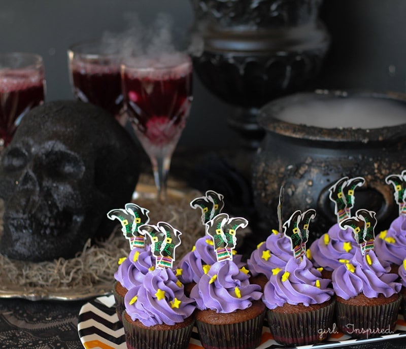 Witch Cupcakes and Bubbly Witch's Brew