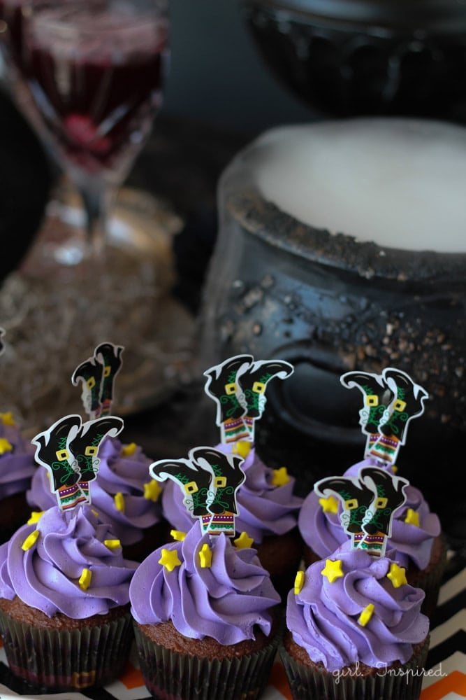 Witch Cupcakes and Bubbly Witch's Brew