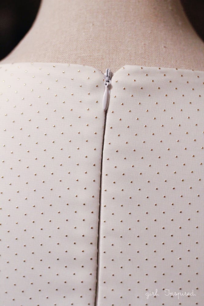 How to Install an Invisible Zipper into a lined bodice - step by step tutorial