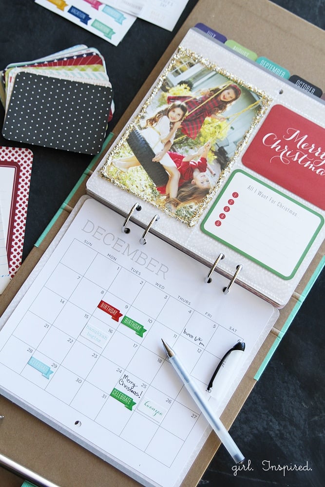 Calendar Kit Gift Idea girl. Inspired.