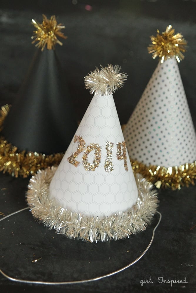 New Year's Eve Hats - free template and easy instructions!