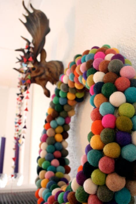 felt ball wreath