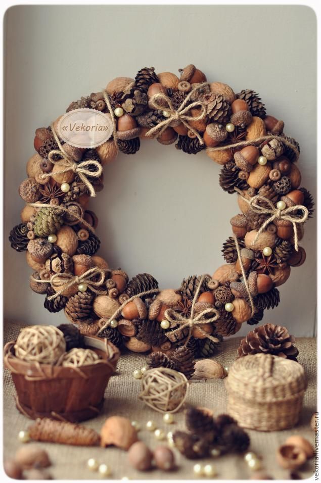 nut and acorn wreath