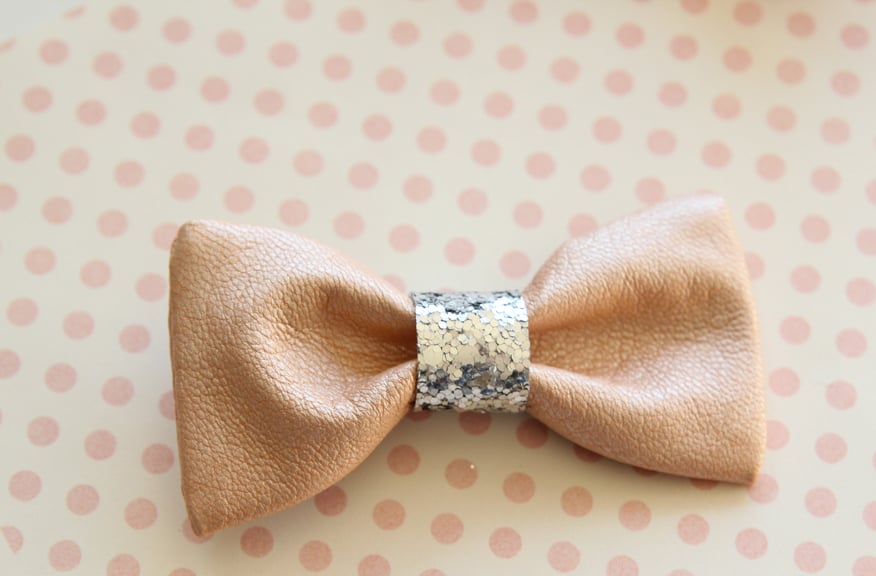 Leather Hair Bows - simple to make, easy to wear!