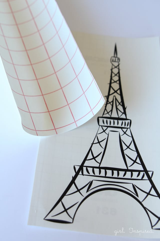 Eiffel Tower Vinyl Wallpaper - how to make your own