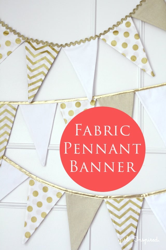 How to make fabric Pennant Banner DIY 