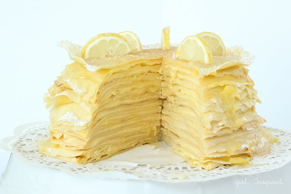 Strawberry Lemon Crepe Cake Recipe