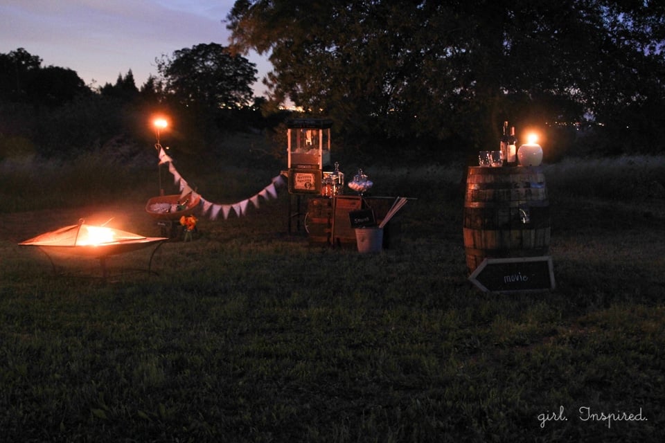 Outdoor Movie Night after dark