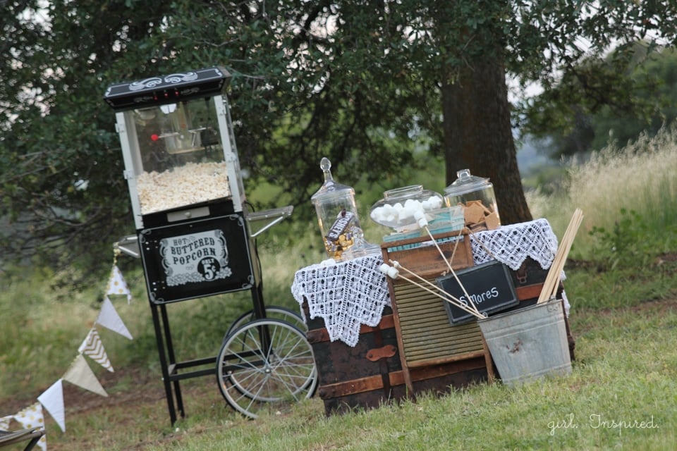 S'mores and Popcorn Station