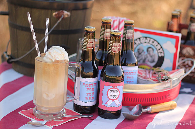 Root Beer Float Kit for Father's Day with printable labels