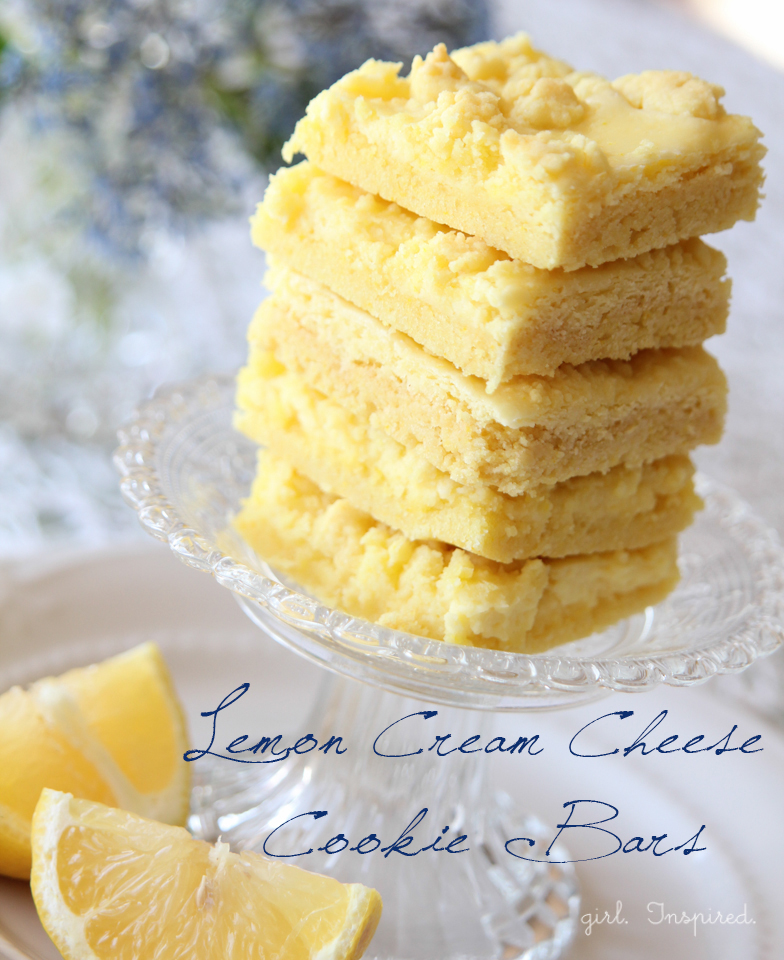 Lemon Cream Cheese Cookie Bars - one of our family's favorite desserts!