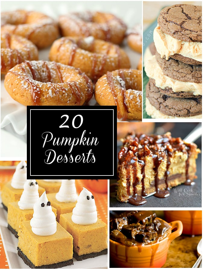 20 Pumpkin Desserts - so many of the best recipes to try! Yum!!