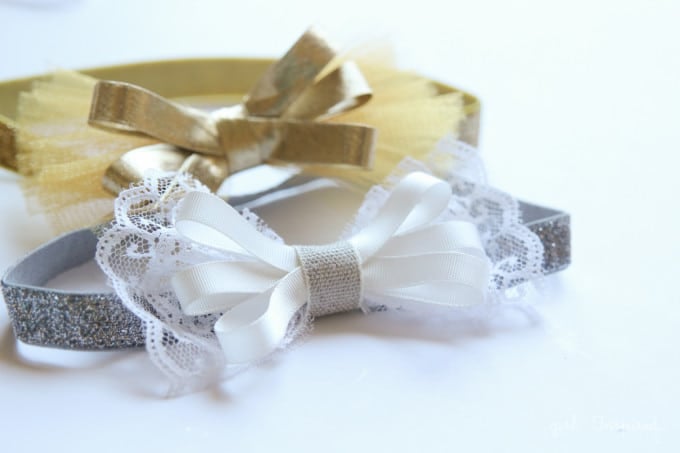 Glitter Bow Headbands - Easy + no Sew