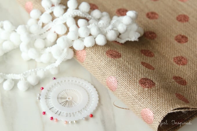 Make this festive Pom Pom Tablecloth in a matter of minutes!