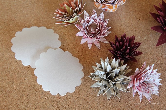 Flower Burst Mini Cakes - tiny flowers made from cardstock bring your party table to life! 