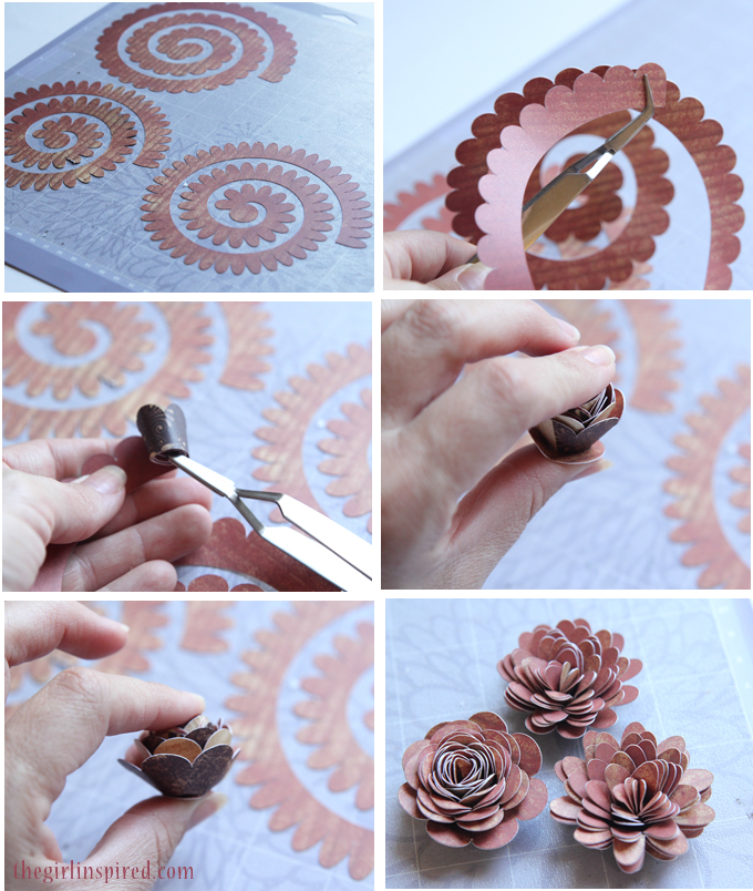 Flower Burst Mini Cakes - tiny flowers made from cardstock bring your party table to life! 