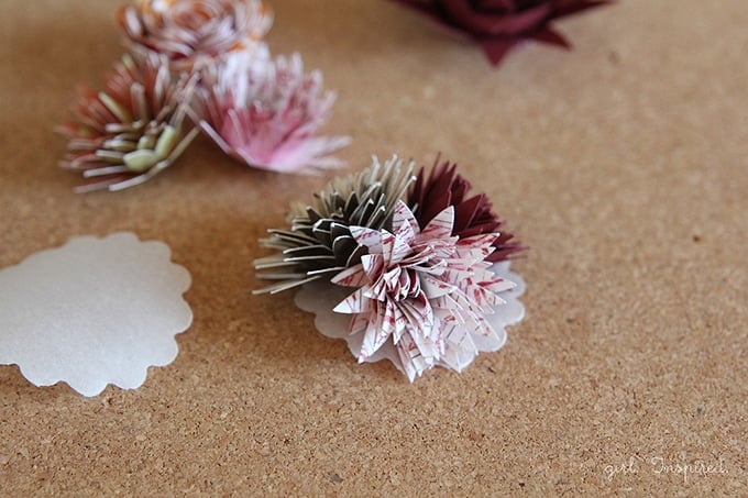 Flower Burst Mini Cakes - tiny flowers made from cardstock bring your party table to life! 