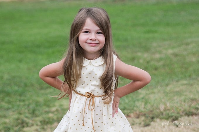 Gold Hearts Dress - dress pattern at fiveandtendesigns.com