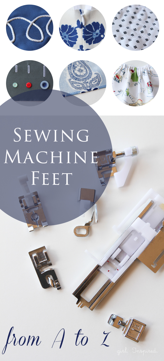 Sewing Machine Feet from A to Z - FREE class!