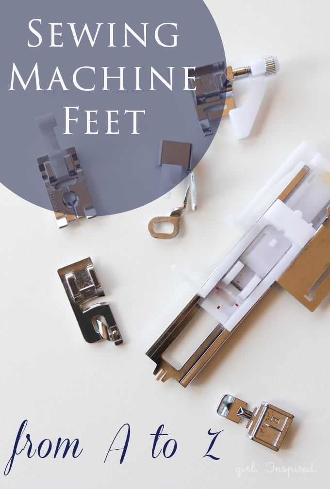 Sewing Machine Feet from A to Z - FREE class!