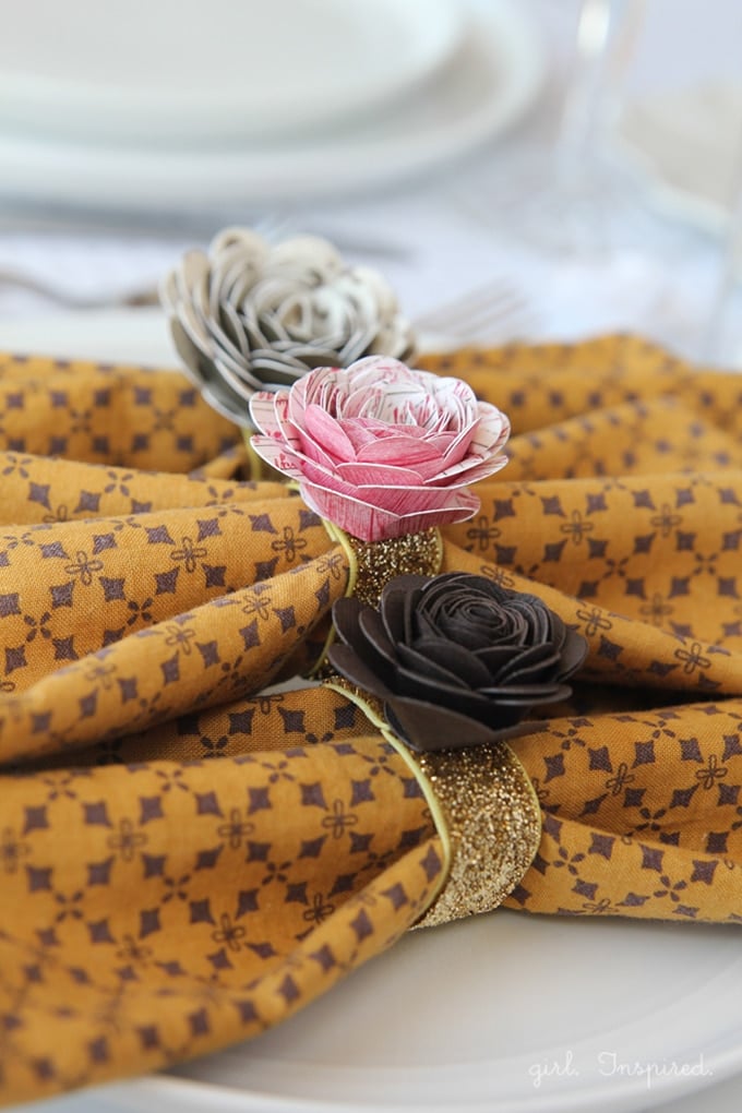 Flower deals napkin rings