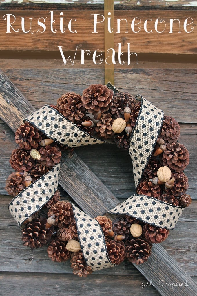 Rustic Pinecone Wreath - perfect DIY for winter decor