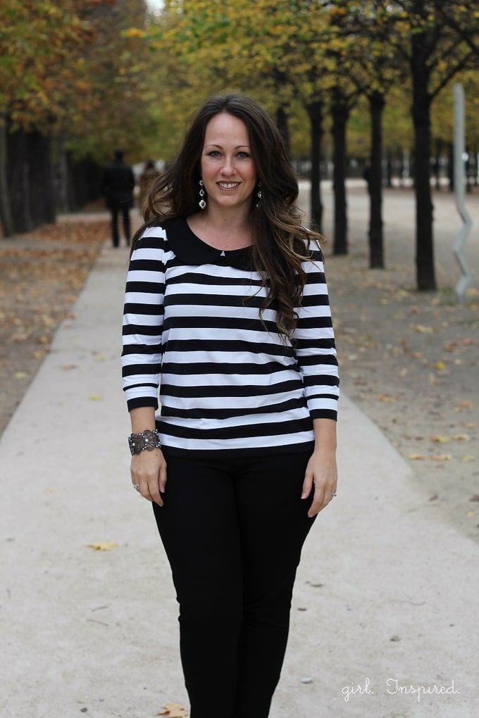 Easy to sew striped Parisian Top