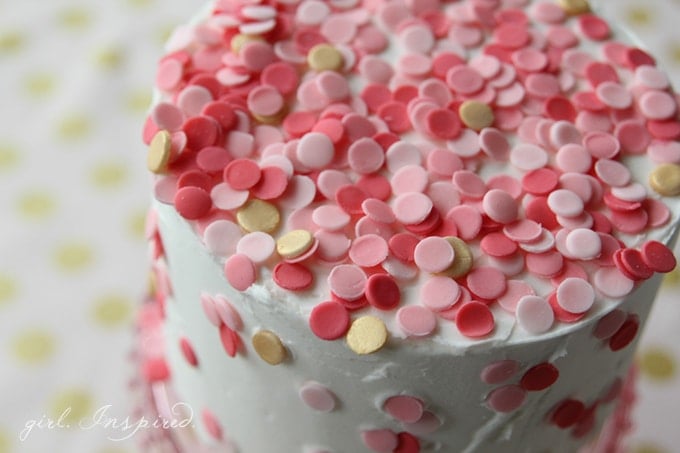 Confetti Cake - make your own edible confetti to decorate home-made or store-bought cakes! Simple and so pretty!