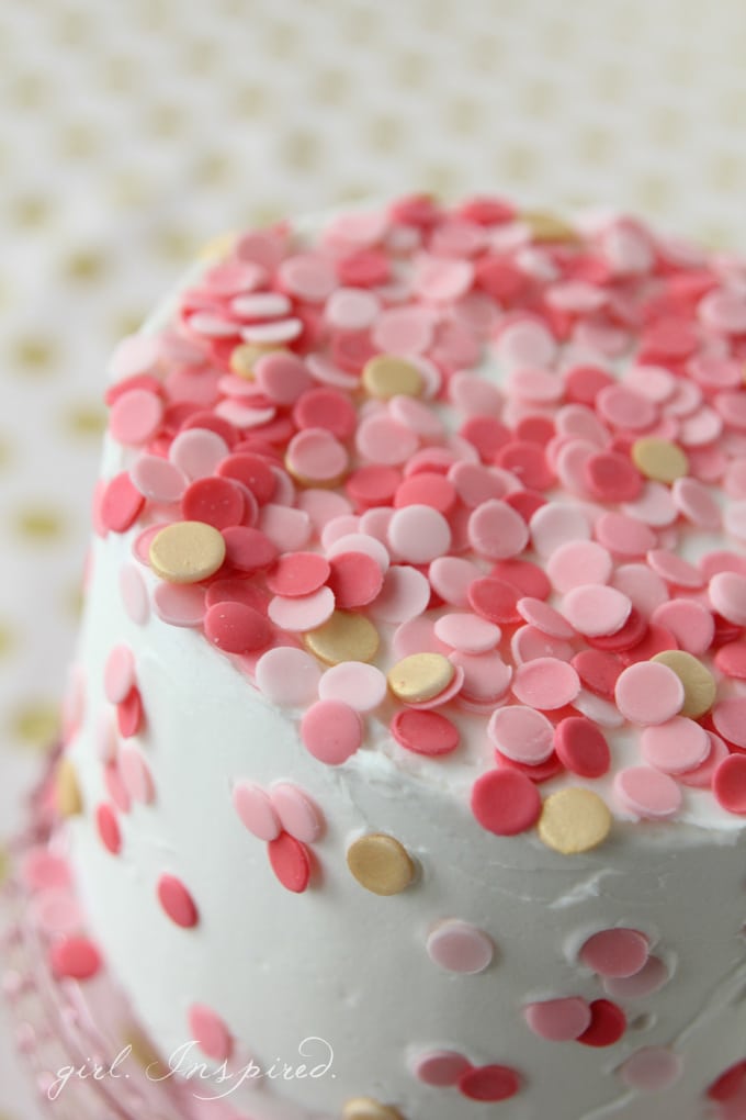 Confetti Cake - make your own edible confetti to decorate home-made or store-bought cakes! Simple and so pretty!