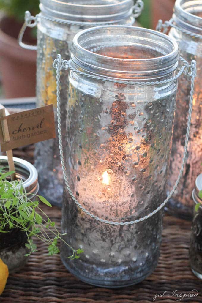 DIY Mercury Glass Lanterns - make your own mercury glass!