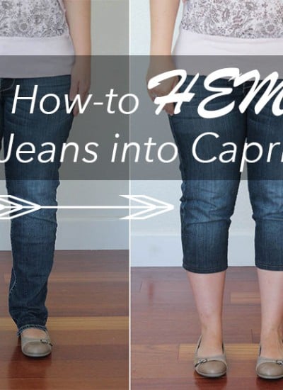 Quickly HEM your jeans into capris!