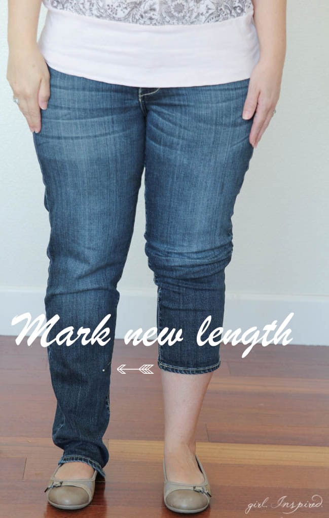 Quickly HEM your jeans into capris!