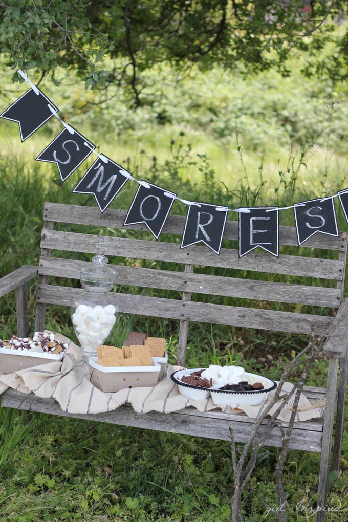 S'Mores Party - cute ideas, free printables, and recipes!