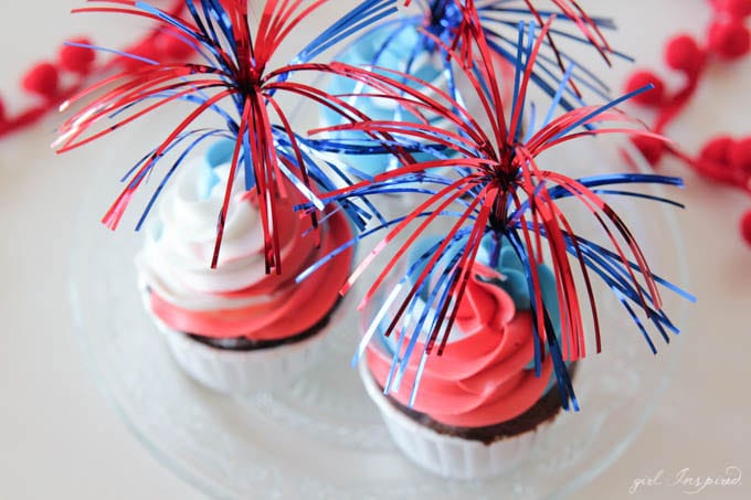 Patriotic Cupcakes - swirl together red, white, and blue for these stand-out cupcakes!